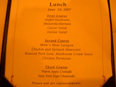 Lunch Menu